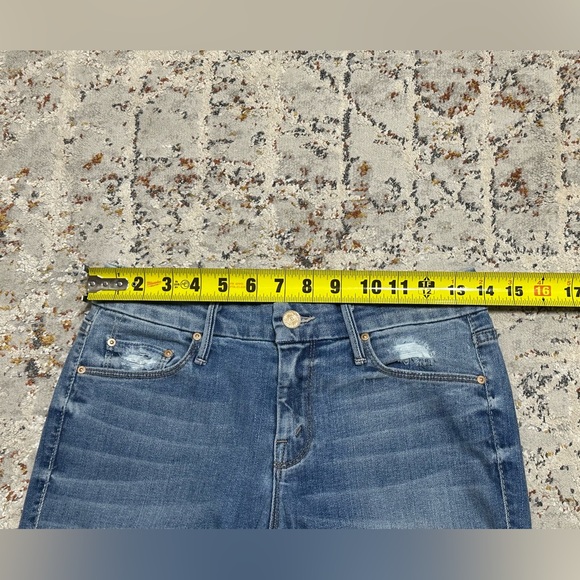 MOTHER Looker ankle fray jeans size 27 mid rise wild thing wash - Picture 10 of 12